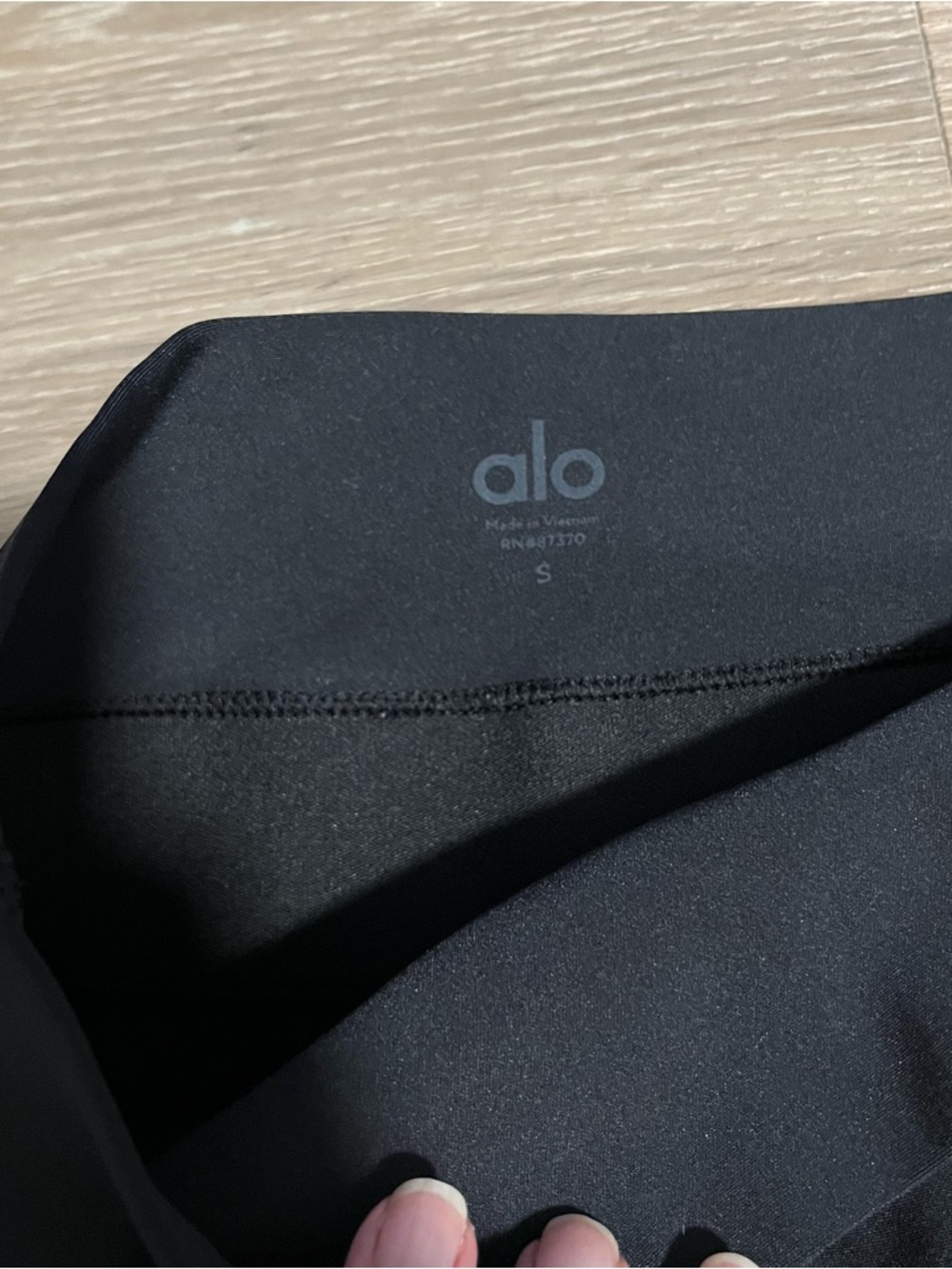 ALO Yoga Black High Waist Fitness Leggings Logo Waistband S - Picture 5 of 7